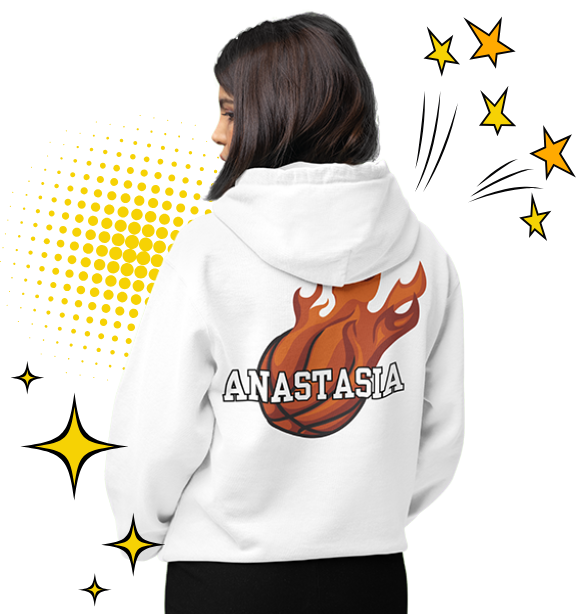 Sparktitude Homepage - flaming basketball hoodie