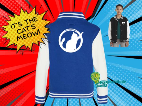 Love Cats Official Cat Slave (Shorthair Version) Varsity Jacket - Children’s Sizes