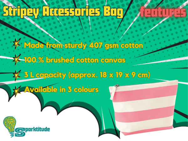 Love Cats Official Cat Slave (Shorthair Version)  Stripey Accessories Bag - Image 2