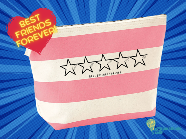 You Are My Star Custom Best Friends Stripey Accessories Bag