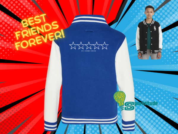 You Are My Star Custom Best Friends Varsity Jacket - Children’s Sizes - Image 5