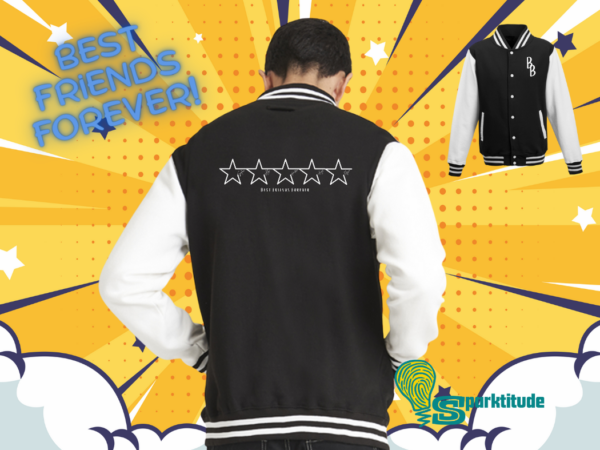 You Are My Star Custom Best Friends Varsity Jacket - Adult Sizes