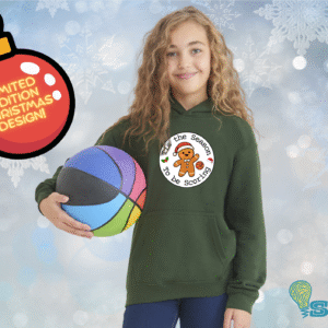 Gingerbread Man Basketball Christmas Hoodie - Children’s Sizes