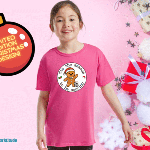 Gingerbread Man Football Christmas T-Shirt - Children’s Sizes