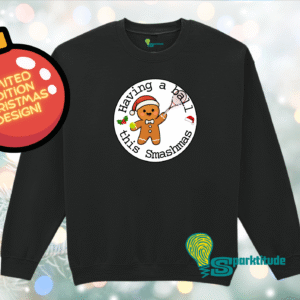 Gingerbread Man Tennis Christmas Sweatshirt - Adult Sizes