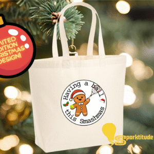 Gingerbread Man Tennis Christmas Tote Bag